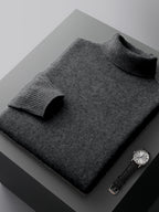 High-neck pullover sweater