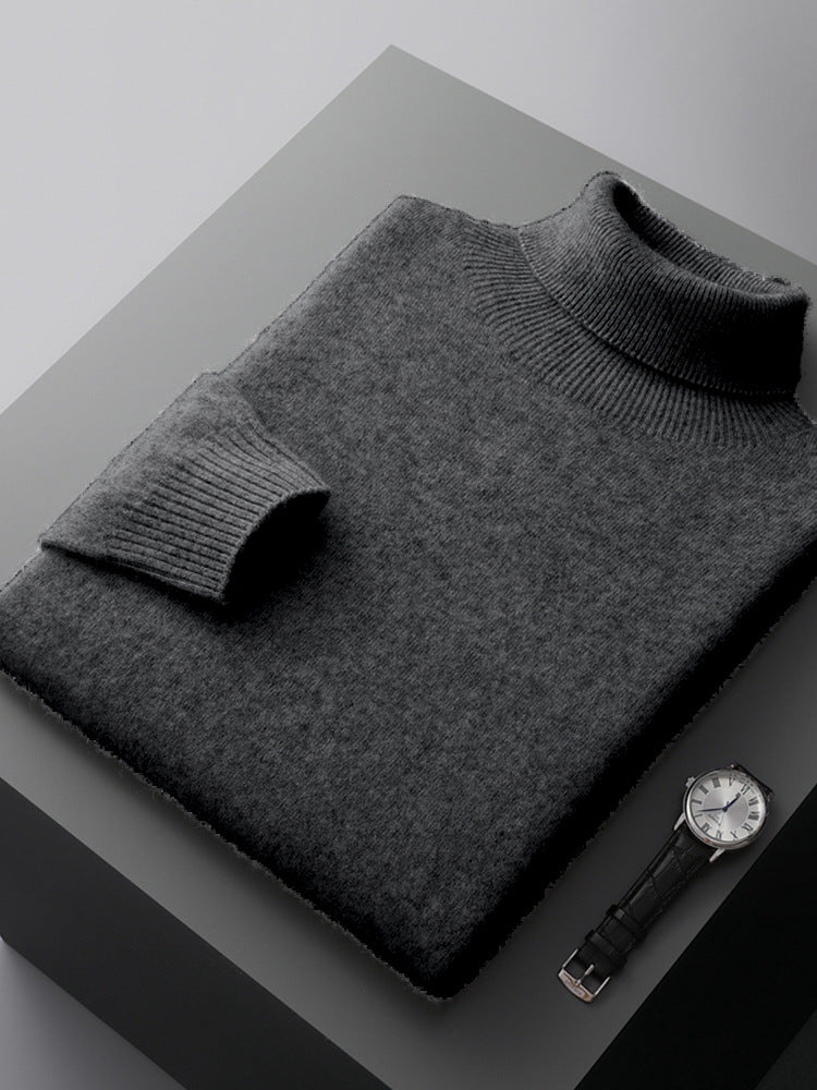 High-neck pullover sweater