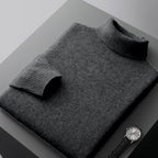 High-neck pullover sweater