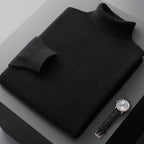 High-neck pullover sweater