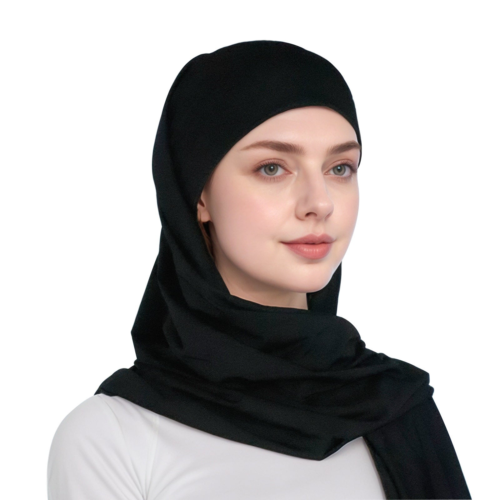 simple single-layer brim headscarf