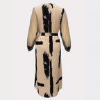 Elegant Printed A-Line Dress