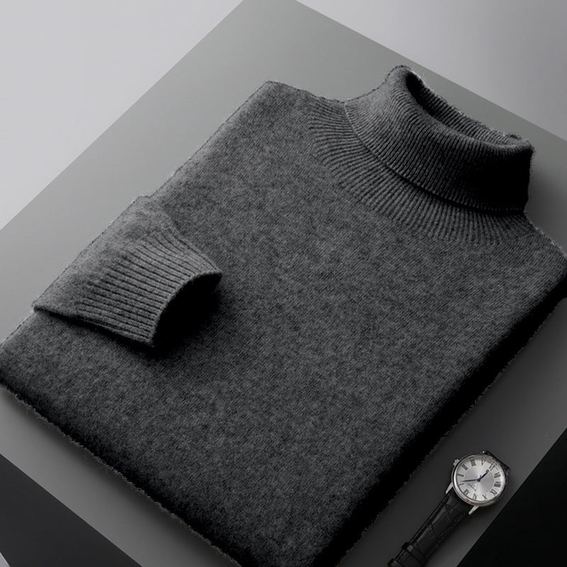 High-neck pullover sweater