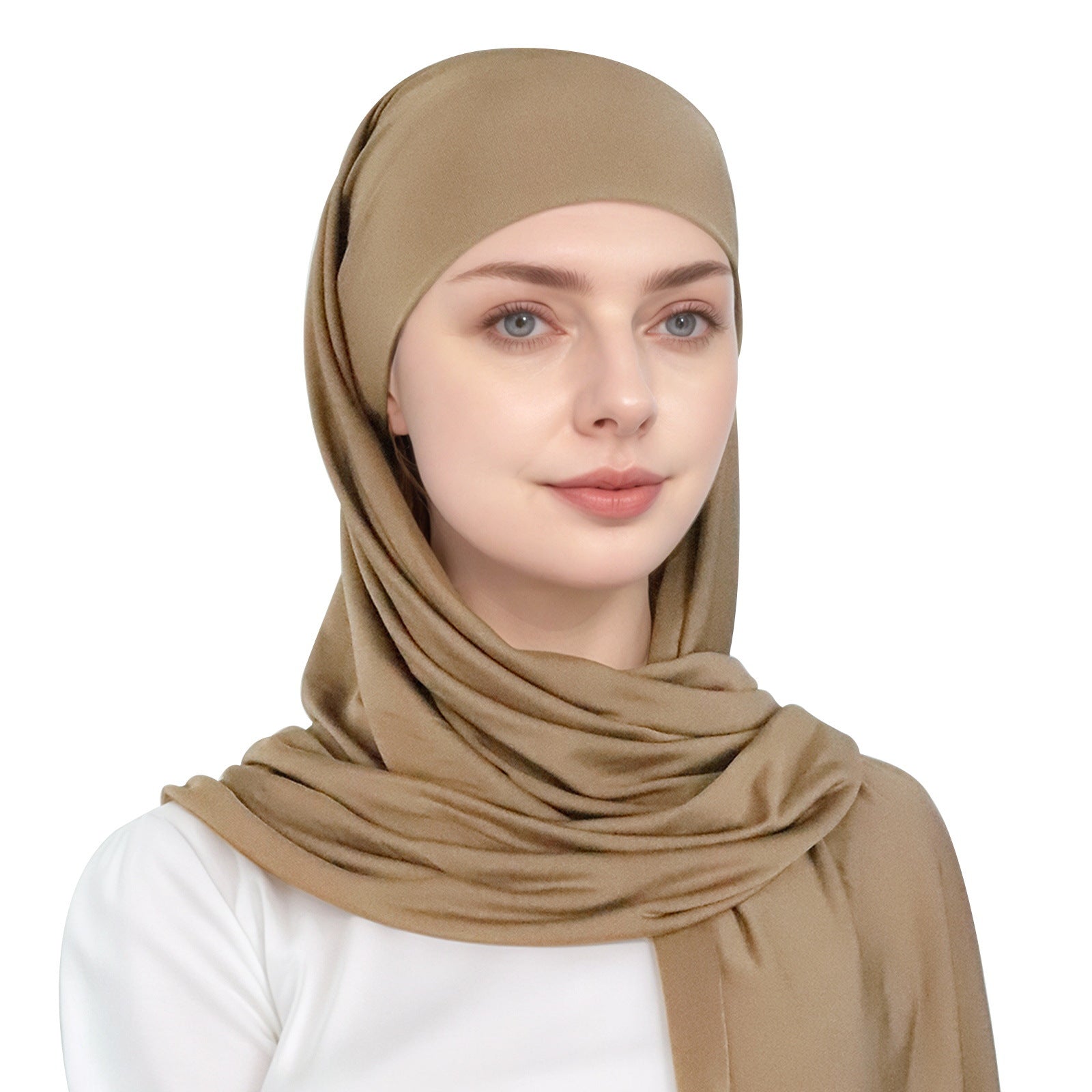 simple single-layer brim headscarf