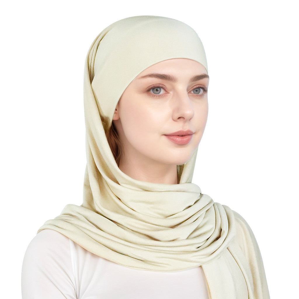 simple single-layer brim headscarf