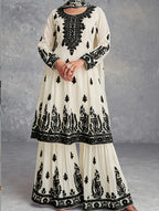 Ethnic Style Printed Top and Pants Set