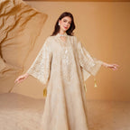Mesh Embroidered Evening Dress