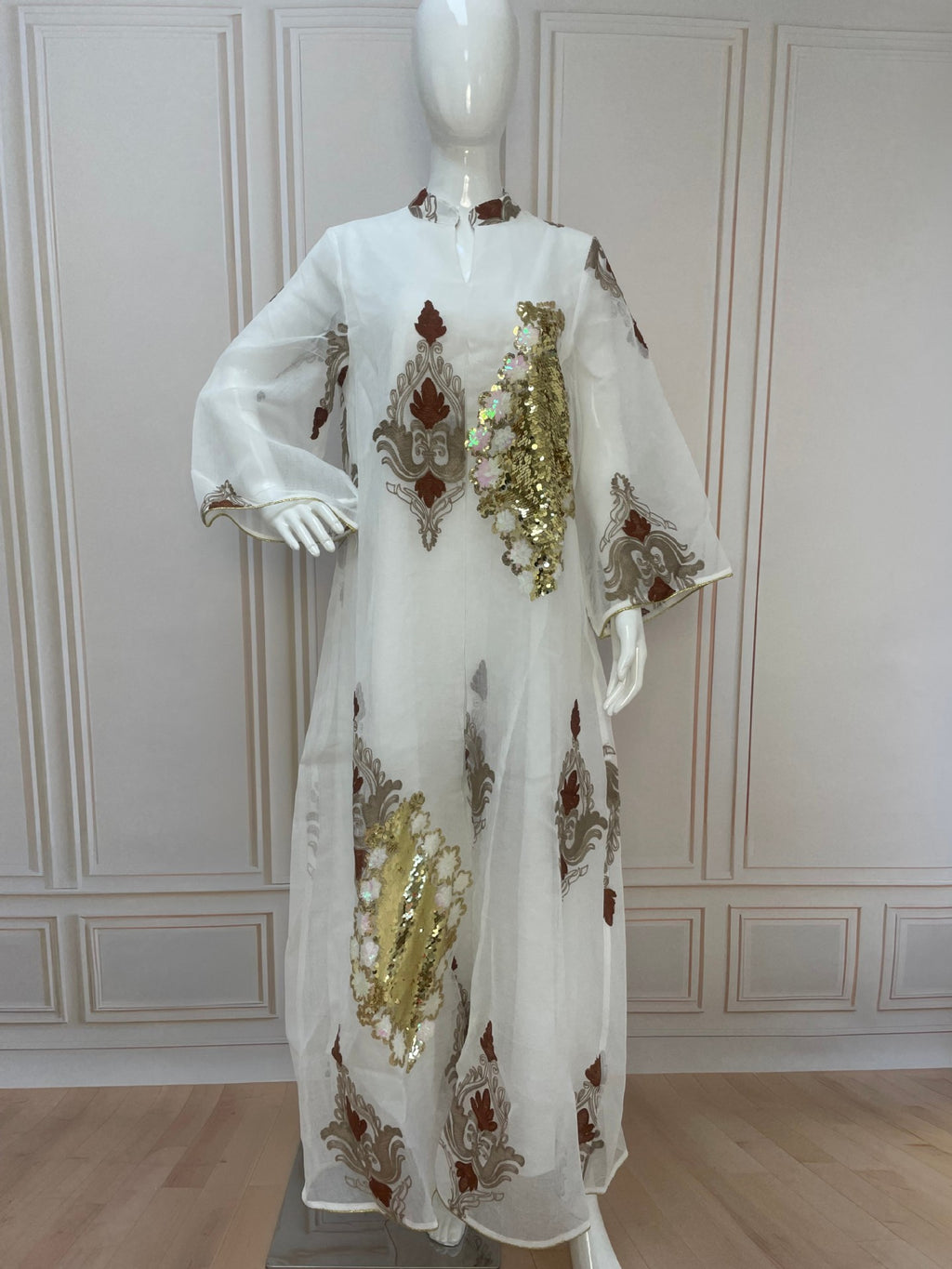 Embroidered Abaya Dress