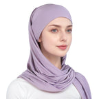 simple single-layer brim headscarf