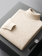 High-neck pullover sweater