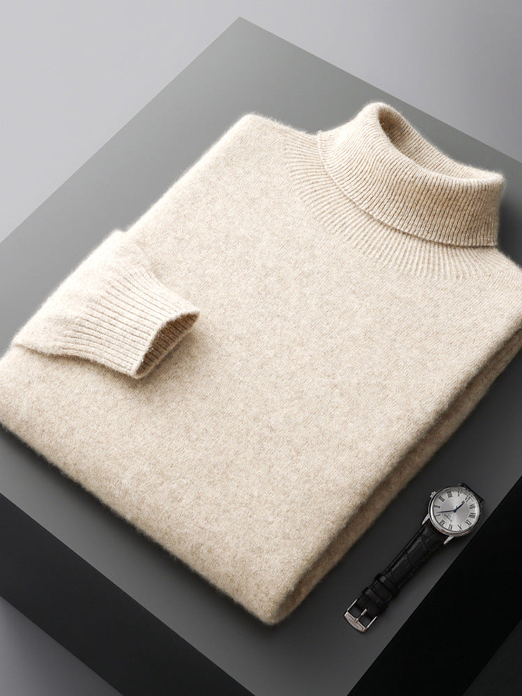High-neck pullover sweater