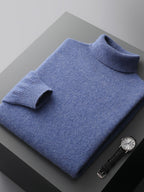 High-neck pullover sweater