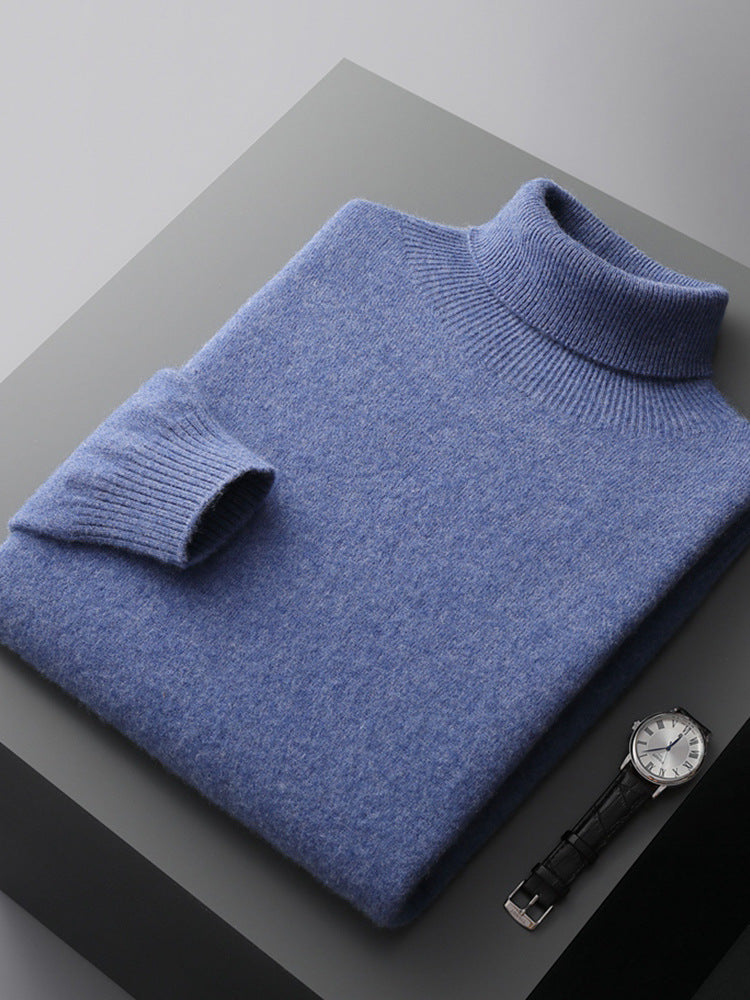 High-neck pullover sweater