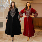 Elegant Embroidered Abaya Dress