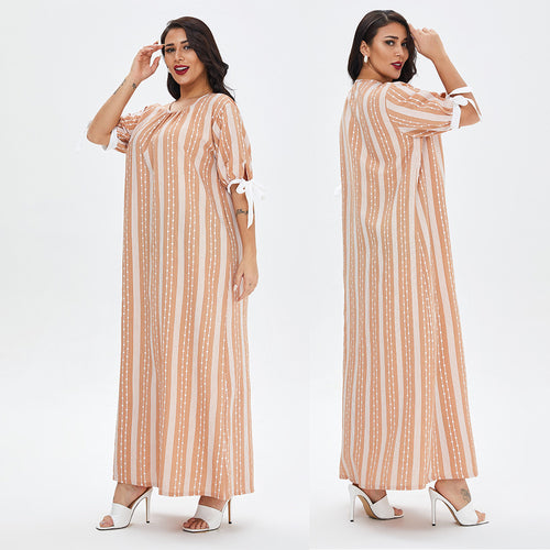 Casual Dress with Round Neck