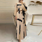 Elegant Printed A-Line Dress