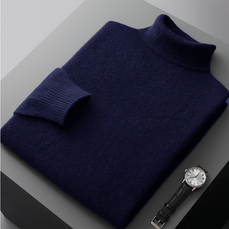 High-neck pullover sweater
