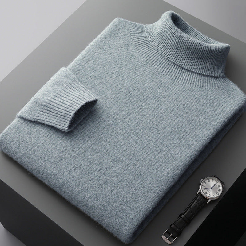 High-neck pullover sweater