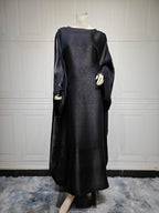 Modest Bright Silk Satin Abaya Dress