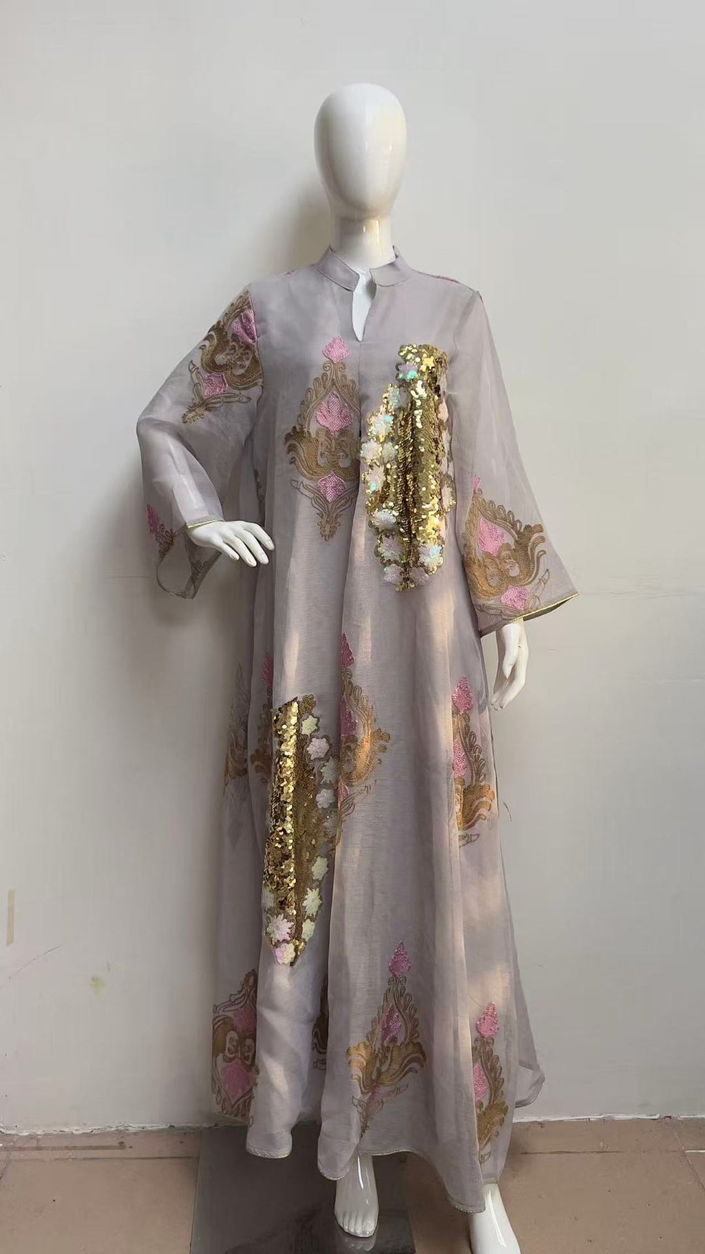 Embroidered Abaya Dress
