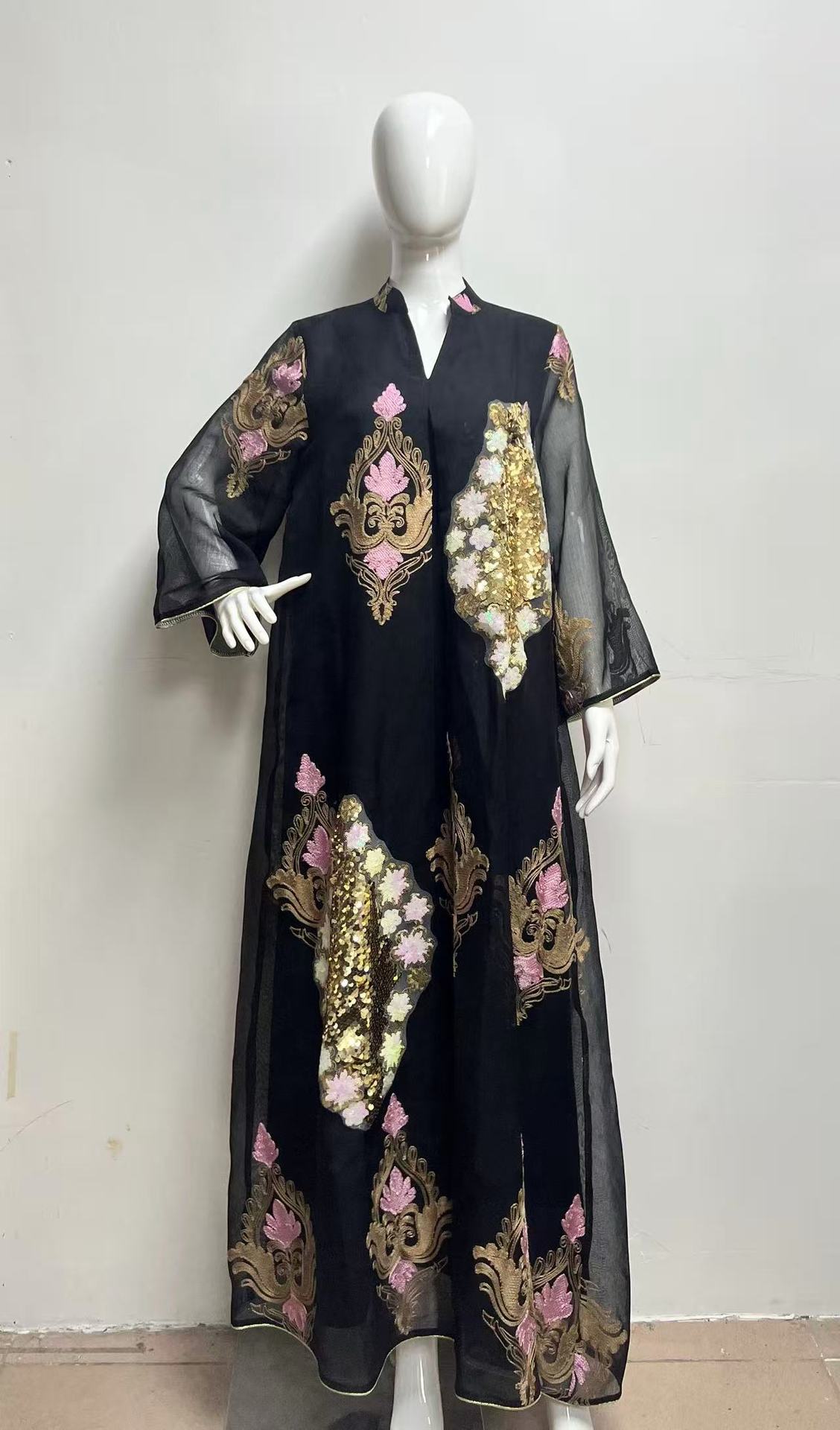 Embroidered Abaya Dress