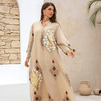 Embroidered Abaya Dress