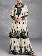 Ethnic Style Printed Top and Pants Set