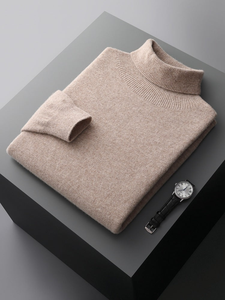 High-neck pullover sweater