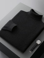 High-neck pullover sweater