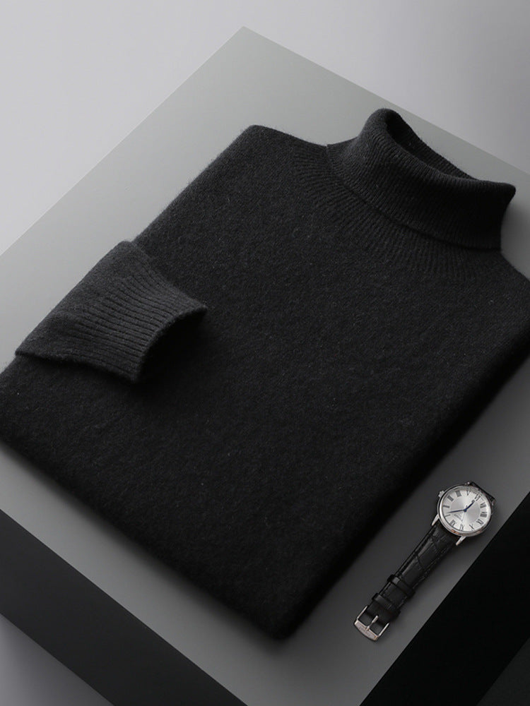 High-neck pullover sweater