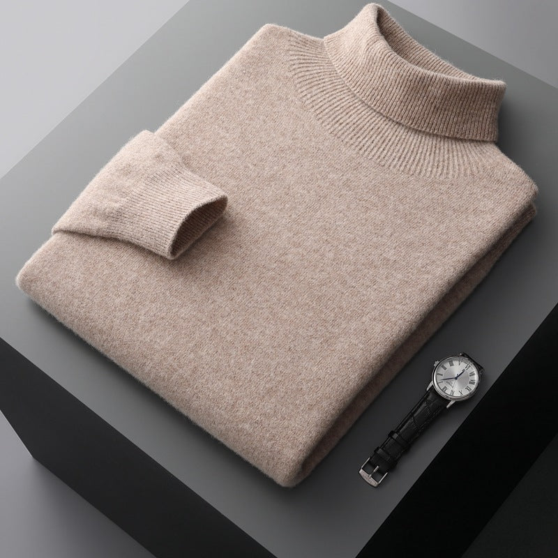High-neck pullover sweater