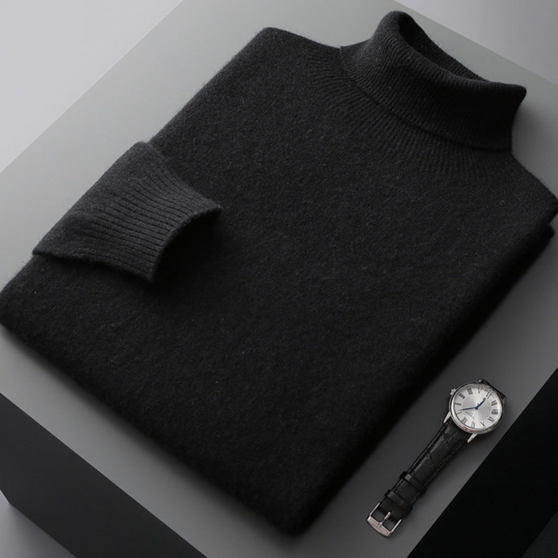 High-neck pullover sweater