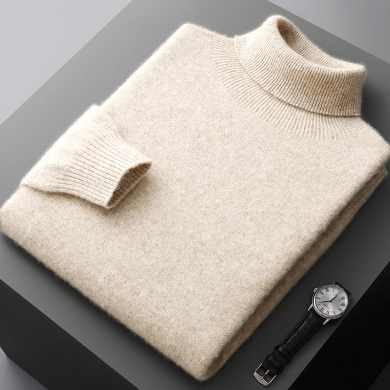 High-neck pullover sweater