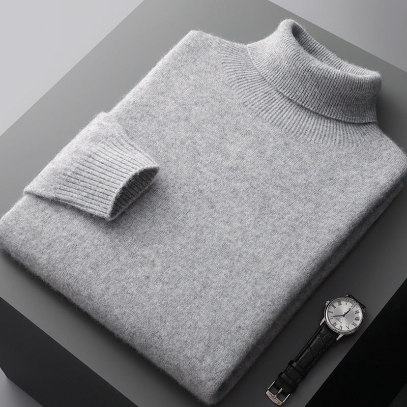 High-neck pullover sweater