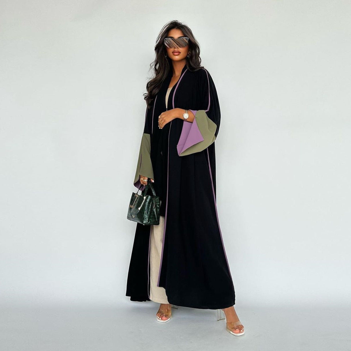 Elegant Long Dress Fashion Middle East Stitching Large Sleeves