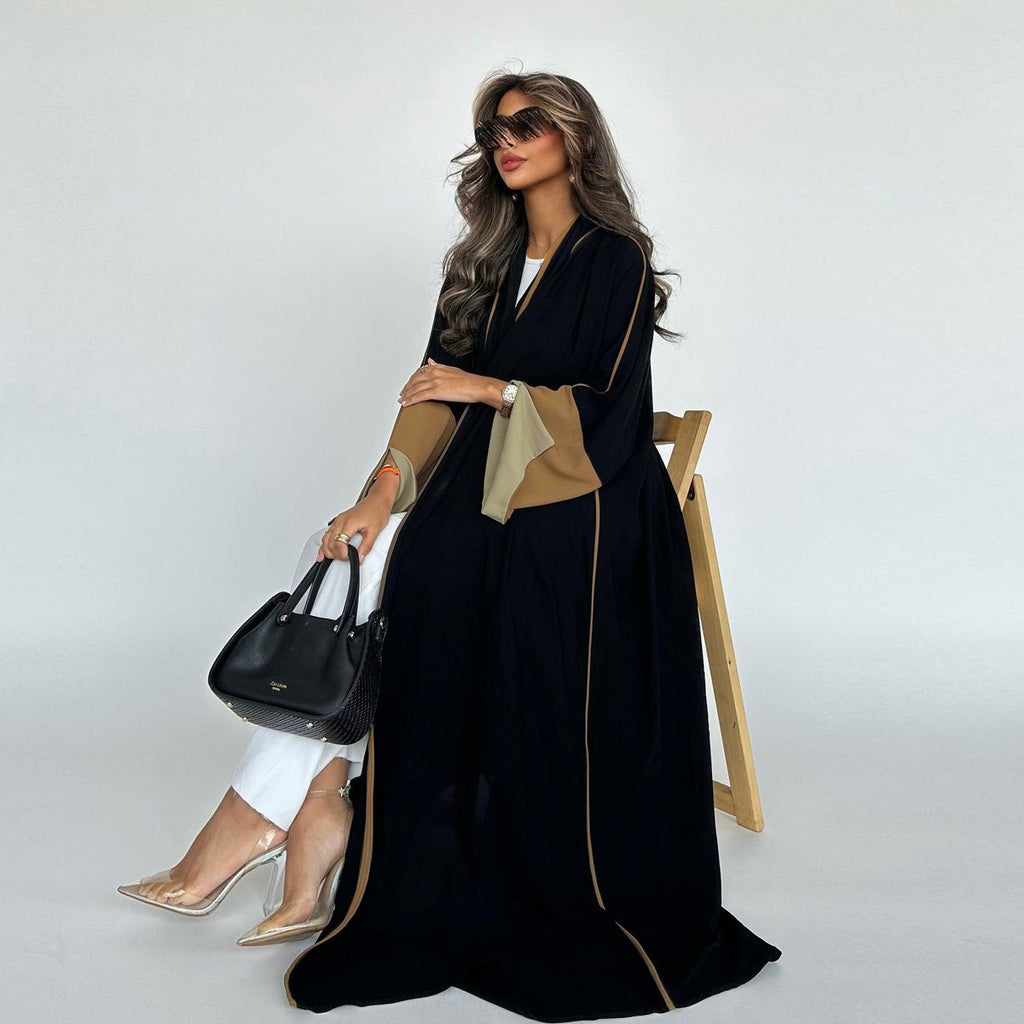 Elegant Long Dress Fashion Middle East Stitching Large Sleeves